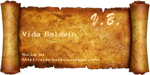 Vida Baldvin névjegykártya